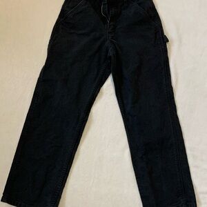 Carhartt Men's Black Canvas Cargo Work Pants 28x30